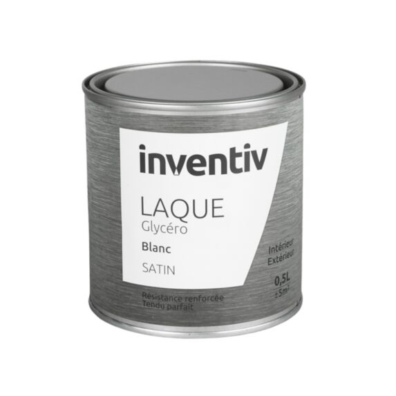 Peinture Laque Glycéro Blanc Satin 2L - INVENTIV