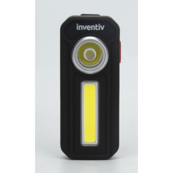 Lampe de poche LED + COB à piles 300 lumens - INVENTIV