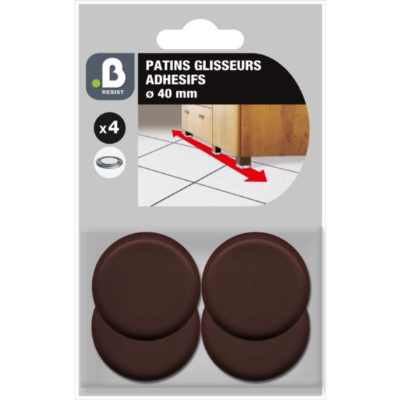 Patin glisseur marron Ø40mm - B RESIST