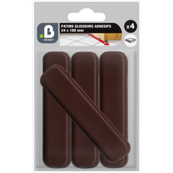 Patin glisseur marron 24x100 - B RESIST