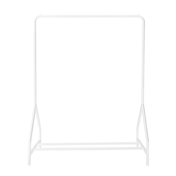 Portant simple 2 barres métal blanc H.150x116x45cm - INVENTIV