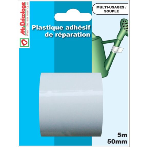 Ruban adhésif PVC de réparation blanc 5mx50mm - B RESIST