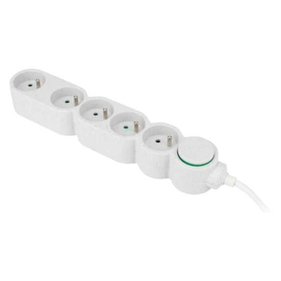 Multiprise 5 Prises 16A 1,5m Blanc - INVENTIV