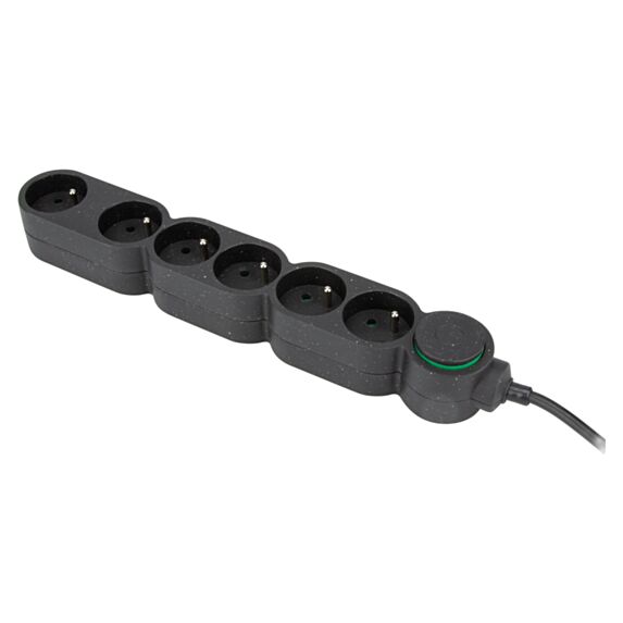 Multiprise 6 Prises 16A 1,5m Noir - INVENTIV