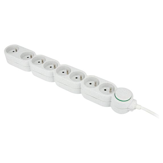 Multiprise 8 Prises 16A 1,5m Blanc - INVENTIV