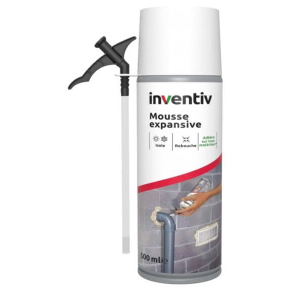 Bombe aérosol Mousse expansive isolante 300ml - INVENTIV