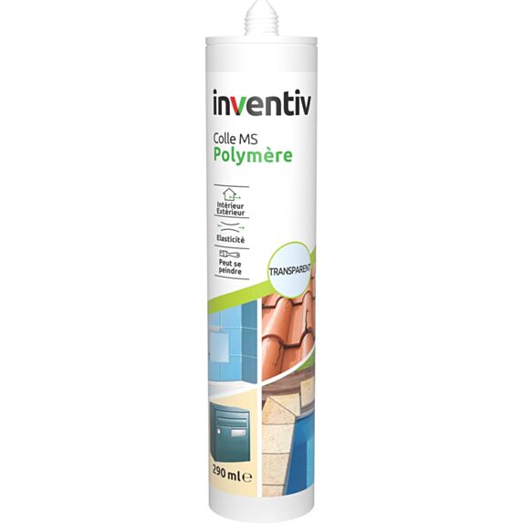 Colle MS polymère transparent 290 mL - INVENTIV