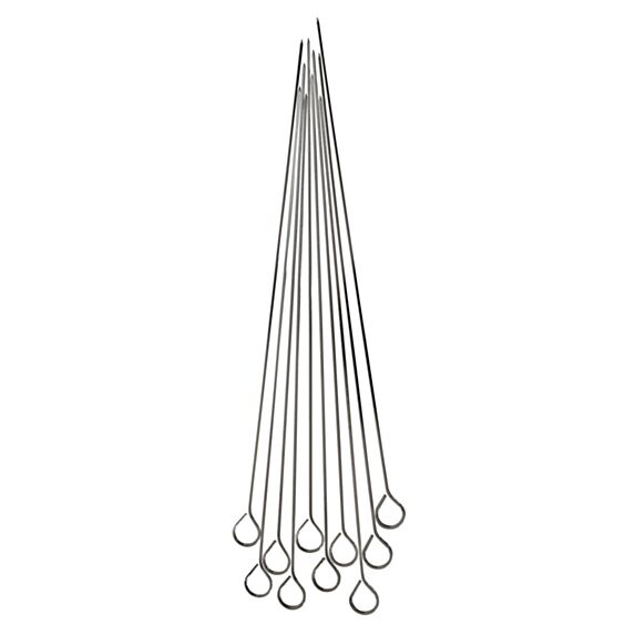 10 Brochettes inox 40cm - INVENTIV