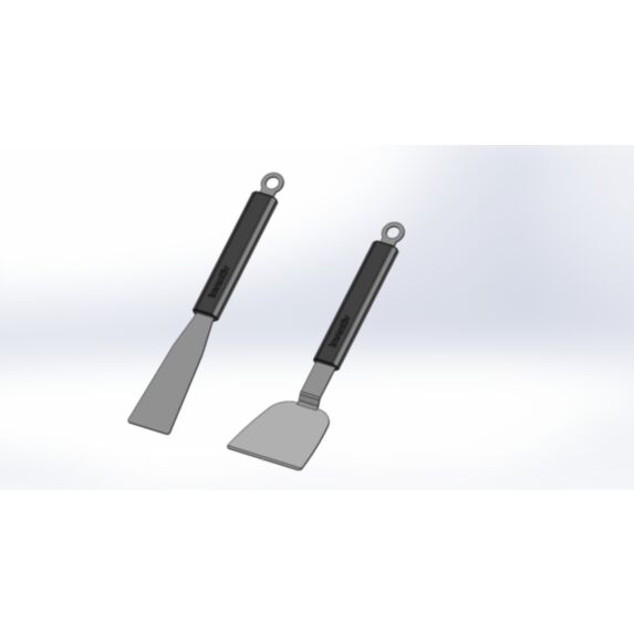 Spatule + grattoir soft touch pour plancha - INVENTIV