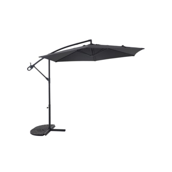 Parasol déporté Essentia Ø3m Gris - INVENTIV