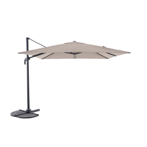 Parasol déporté Solix 3x3m Taupe - INVENTIV