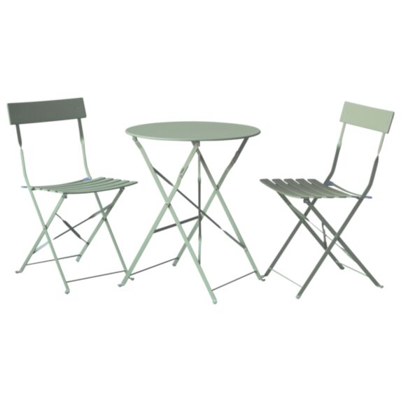 Salon de jardin Peps Acier Vert Cactus 60x60x74cm - INVENTIV