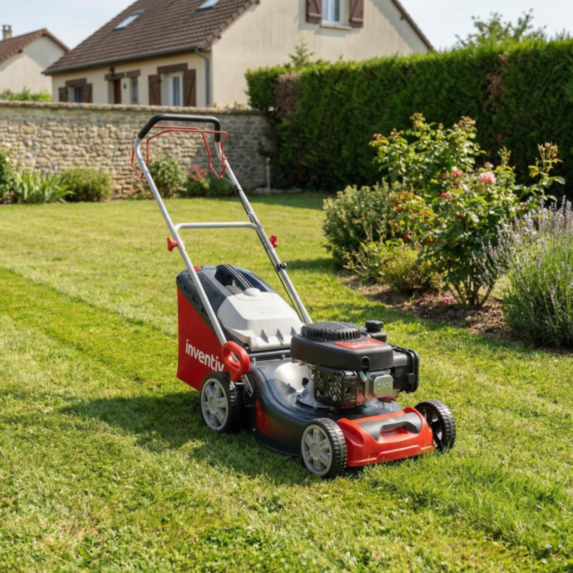 Tondeuse thermique tractée 41cm 123cm³ - INVENTIV