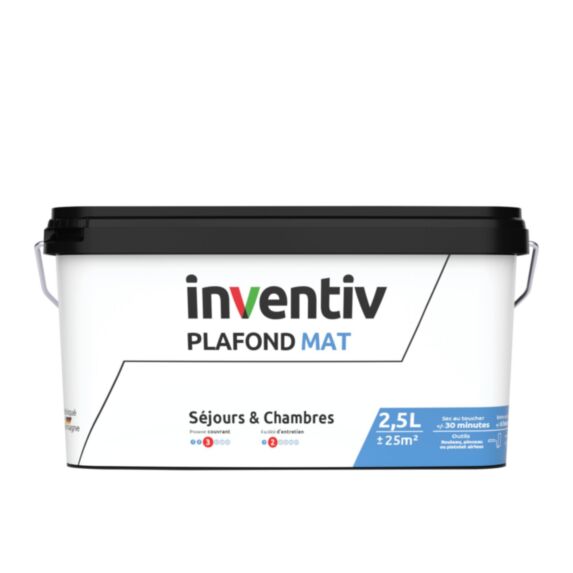 Peinture plafond Séjours & chambres mat 2,5L  - INVENTIV