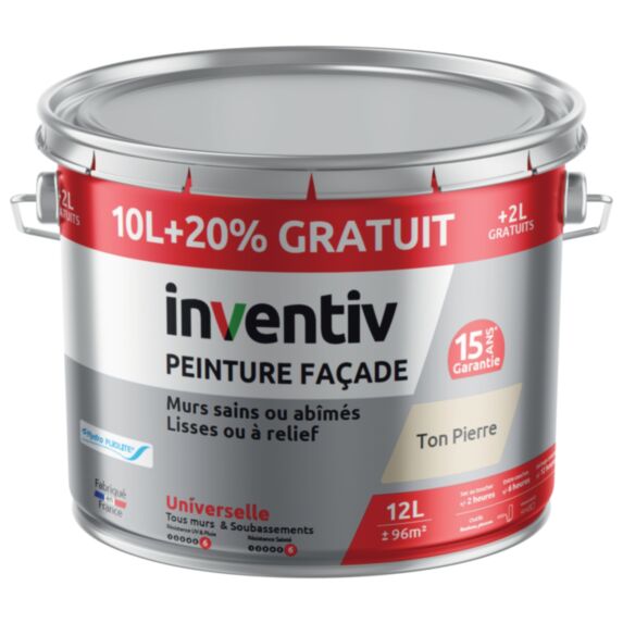 Peinture façade Hydro Pliolite® Ton pierre 10+2L - INVENTIV