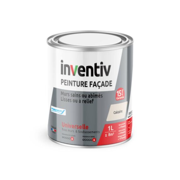 Peinture façade à base de résine Hydro Pliolite® calcaire 1L - INVENTIV