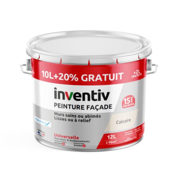 Peinture façade à base de résine Hydro Pliolite® calcaire 10L - INVENTIV