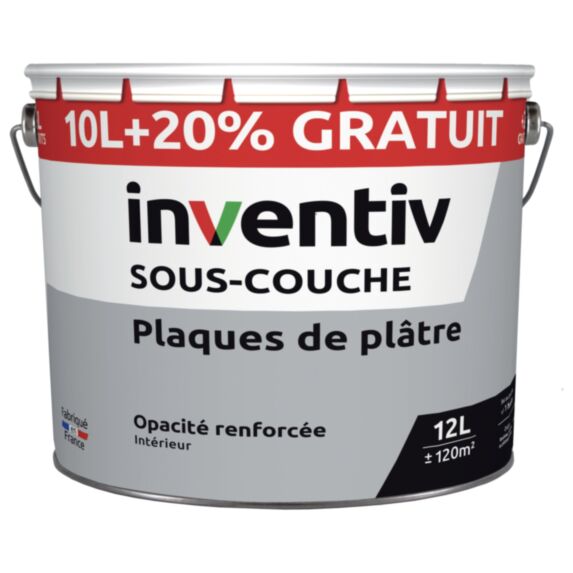 Sous-couche plâtre Pro 10L+2L gratuits - INVENTIV