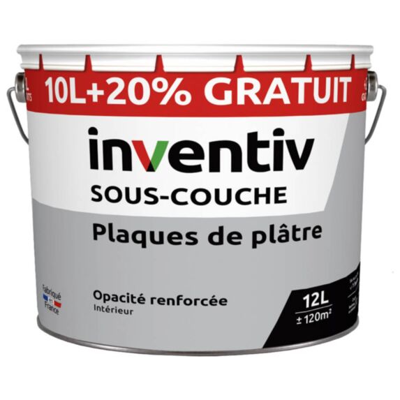 Sous-couche plâtre Pro 10L+2L gratuits - INVENTIV