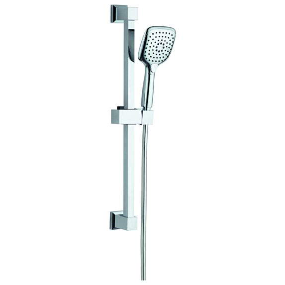 Trio Cléo chromé 3 jets 1,5m PVC - INVENTIV