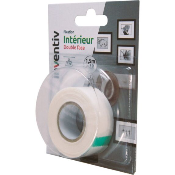 Double-face adhésif intérieur 1,5mx19mm - INVENTIV