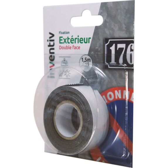 Double-face adhésif extérieur 1,5mx19mm - INVENTIV