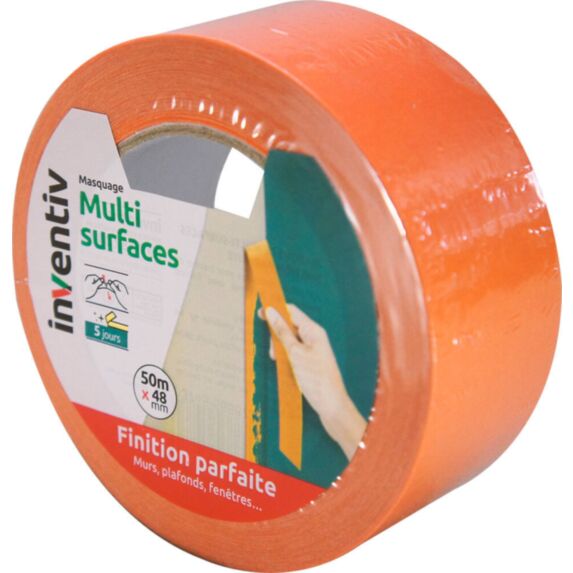 Ruban de masquage Multisurfaces Finition parfaites 50mx48mm - INVENTIV