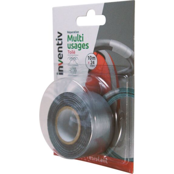 Ruban de réparation argent 10mx24mm - INVENTIV