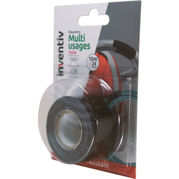 Ruban de réparation noir 10mx24mm - INVENTIV