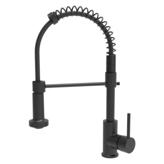 Mitigeur évier douchette Korse noir mat - INVENTIV