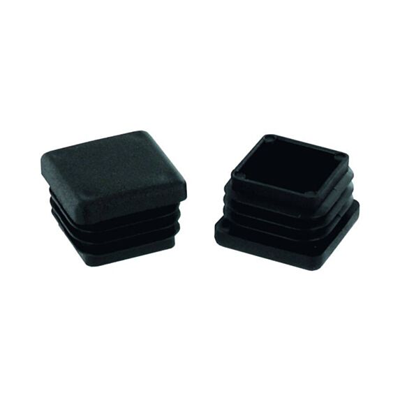 Set de 4 patins rentrants 28 x 28 mm plastique noir - INVENTIV