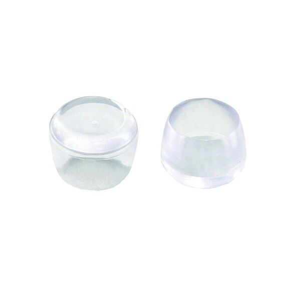 Set de 4 patins enveloppants Ø22 mm plastique transparent - INVENTIV