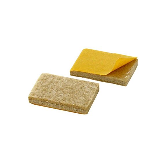 8 patins superfeutre adhésif renforcé 15x45mm beige - INVENTIV