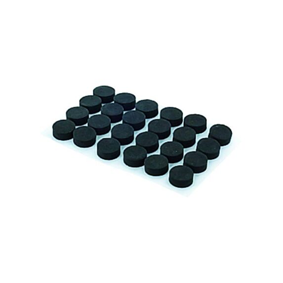 24 butées anti-bruit Ø8mm noires - INVENTIV