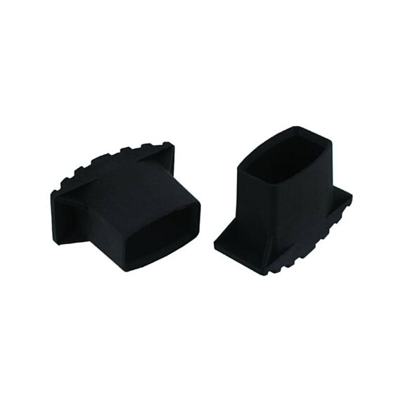 Set de 2 patins escabeau 40 x 23 mm caoutchouc noir - INVENTIV