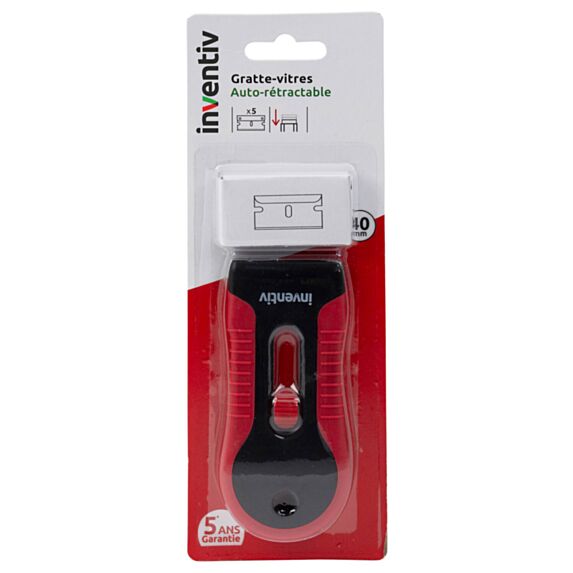 Gratte-vitre à lame rétractable - INVENTIV