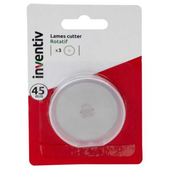 3 lames rondes pour cutter rotatif - INVENTIV
