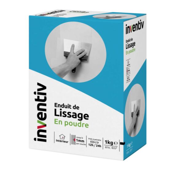 Enduit de lissage poudre 1kg - INVENTIV