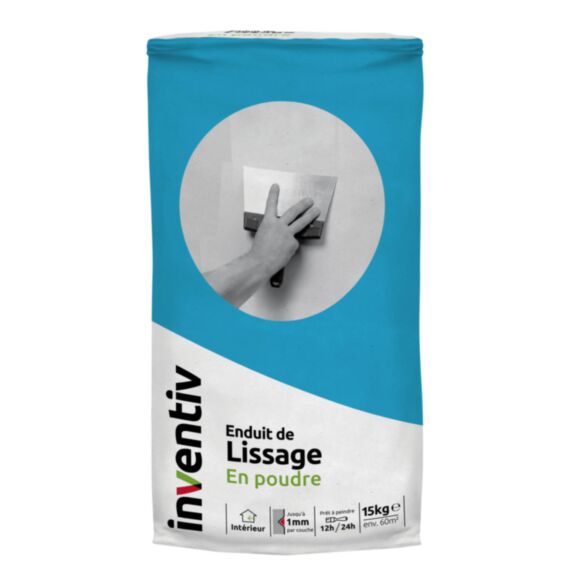 Enduit de lissage poudre 15kg - INVENTIV