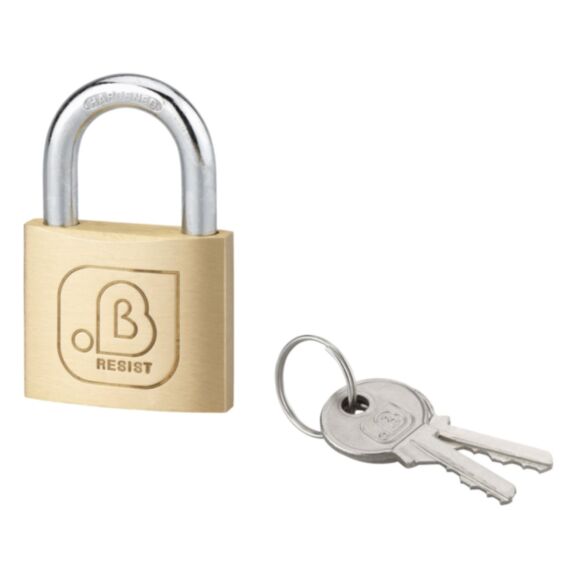 Cadenas + 2 Clés Laiton Anse Acier 40mm - B RESIST