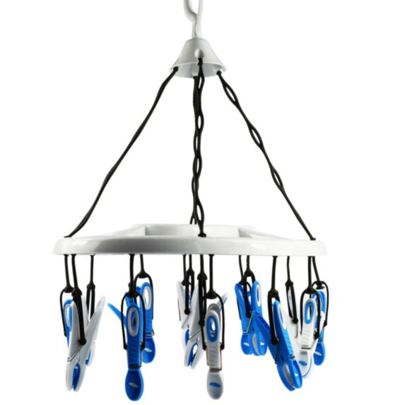 Tourniquet à suspendre avec 16 pinces à linge anti-marque - INVENTIV