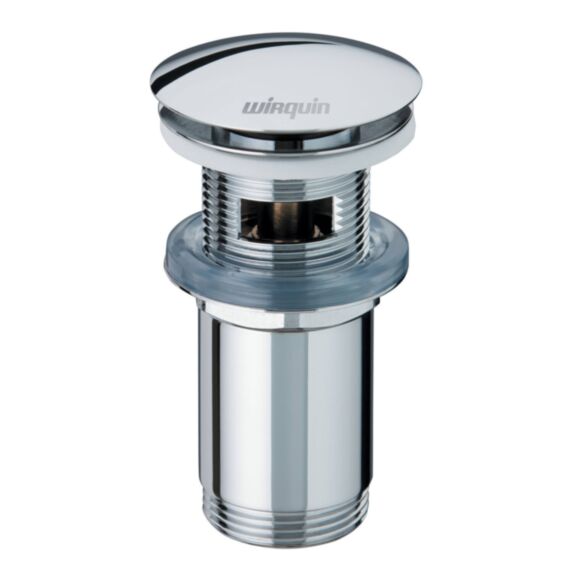 Bonde laiton design Quick-clac avec trop plein et corps de bonde long - INVENTIV