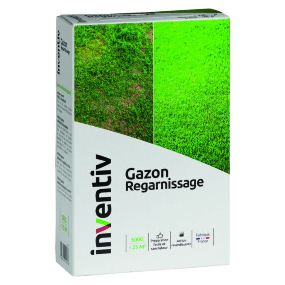 Gazon regarnissage d'entretien boîte semoir 500g - INVENTIV