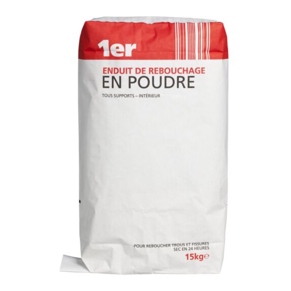 enduit de rebouchage poudre 15 kg  prix - 1ER