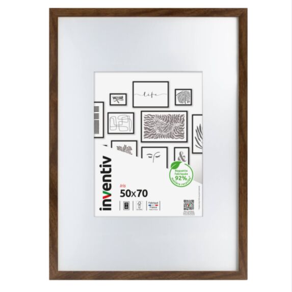 Cadre photo Iris 50 x 70 cm ébène - INVENTIV
