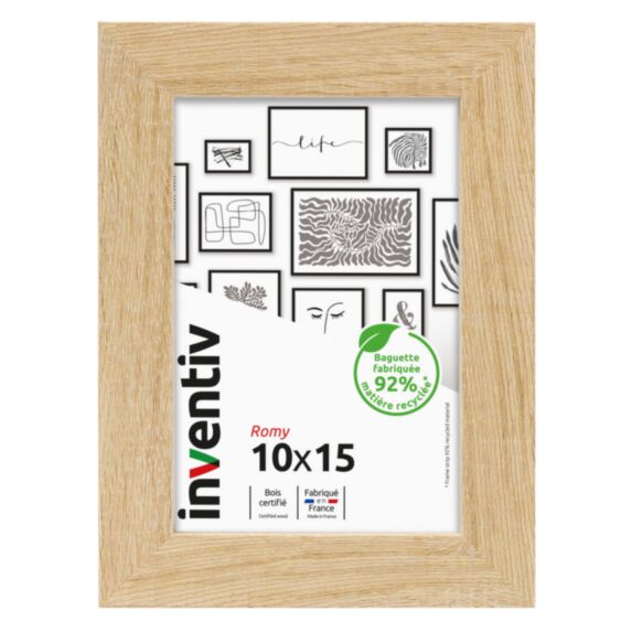 Cadre photo Romy 10 x 15 cm bois - INVENTIV