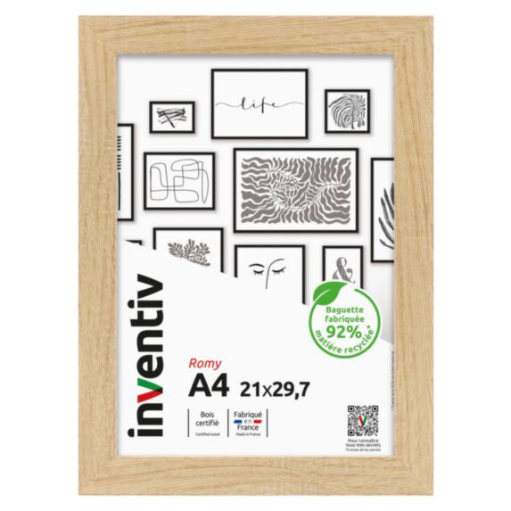 Cadre photo Romy 20 x 30 cm/A4 bois - INVENTIV