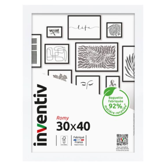 Cadre photo Romy 30 x 40 cm blanc - INVENTIV