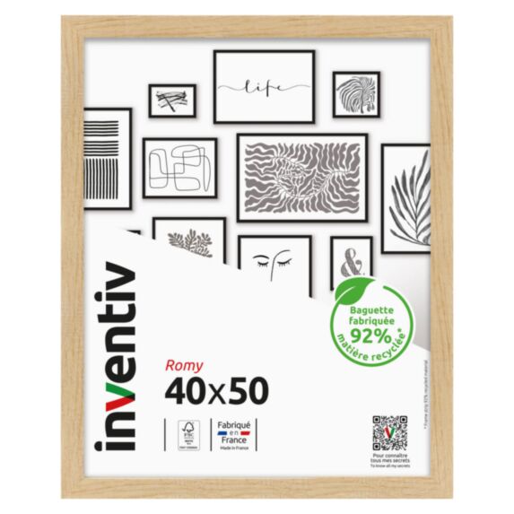 Cadre photo Romy 40 x 50 cm bois - INVENTIV