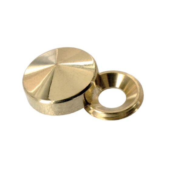 4 cache vis d12mm laiton poli - INVENTIV